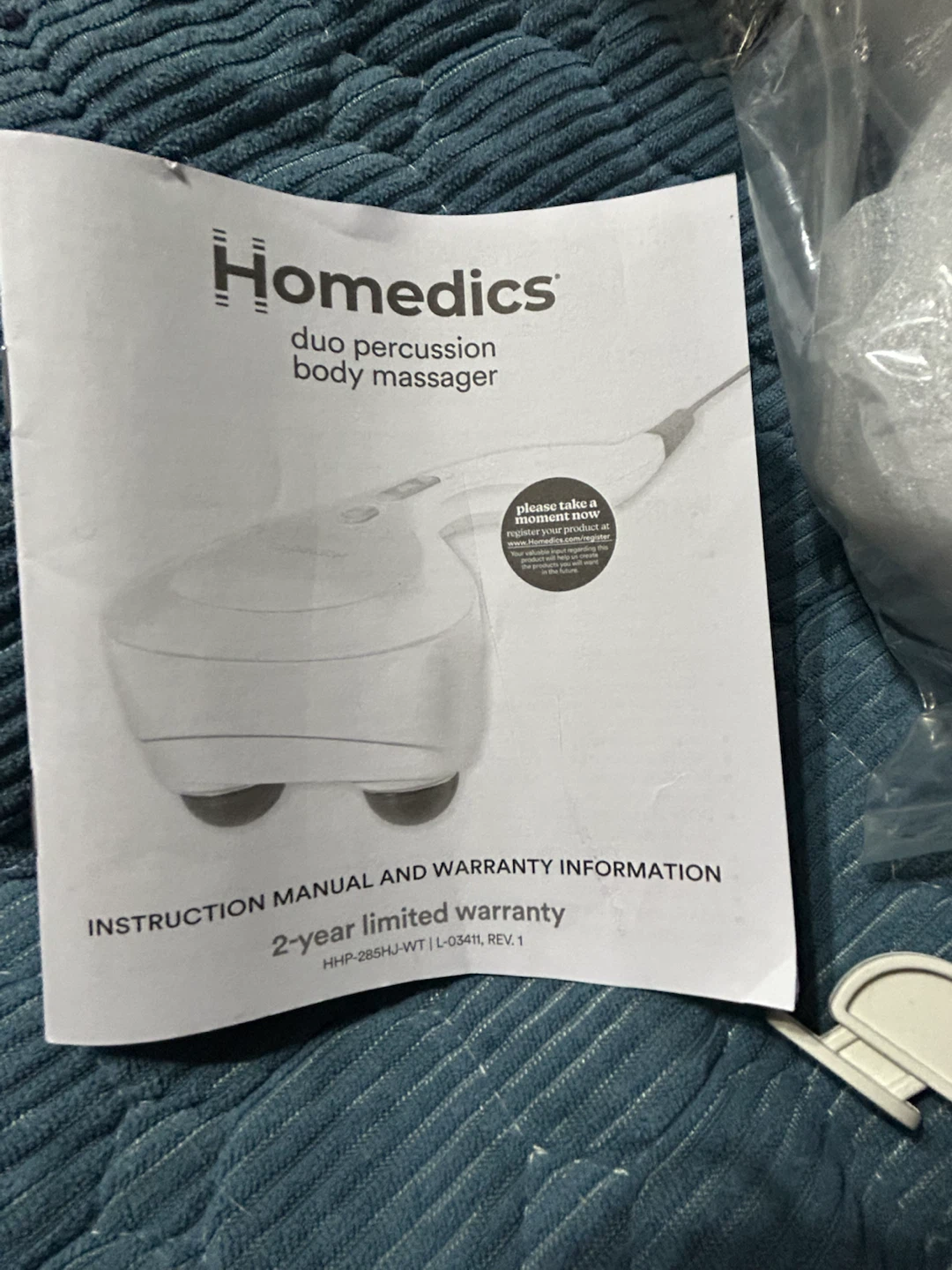 Brand New Homedics Duo Percussion Body Massager HHP-285HJ - photo 3