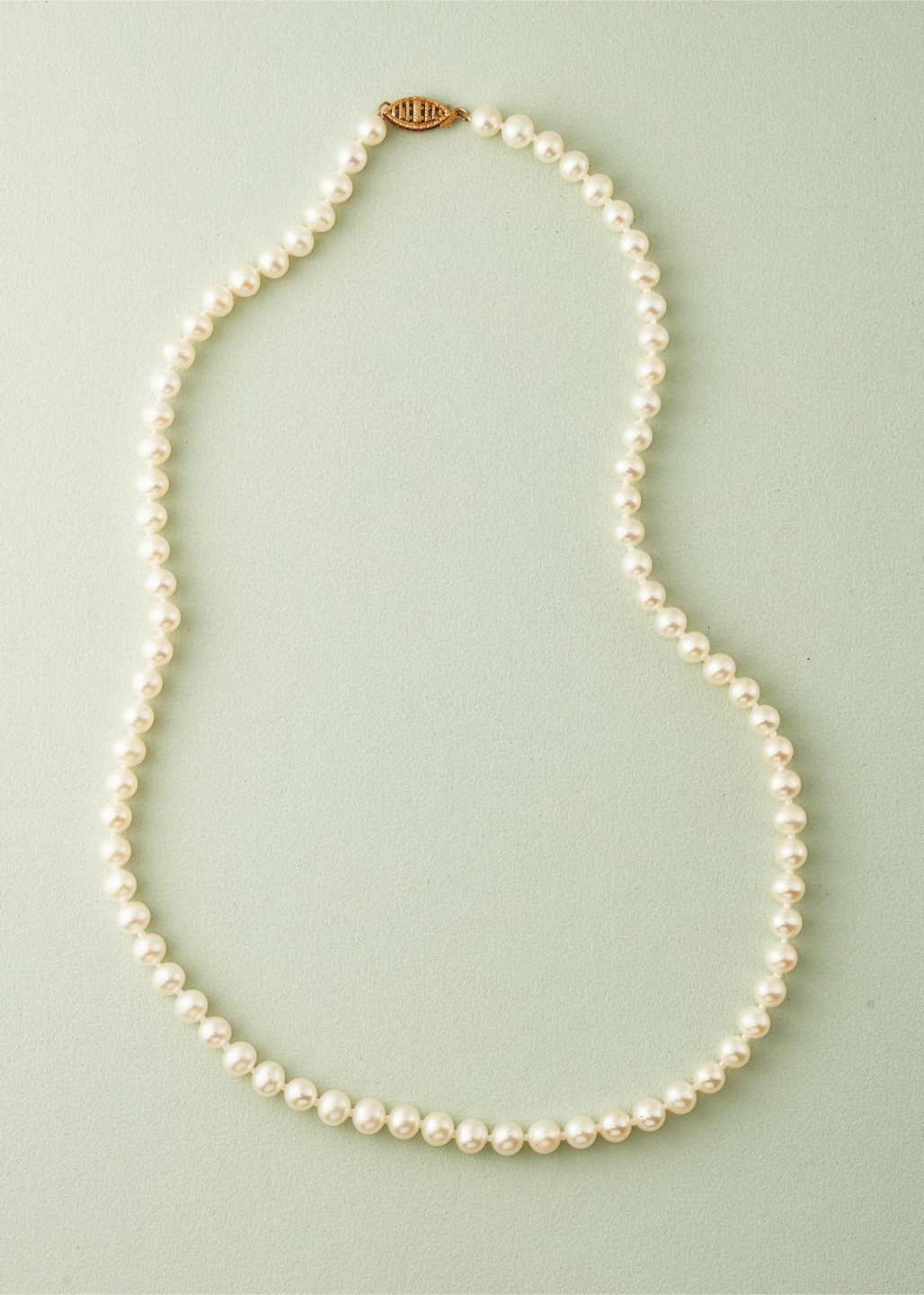 Vintage 14K Yellow Gold Akoya Cultured Pearl Strand Necklace