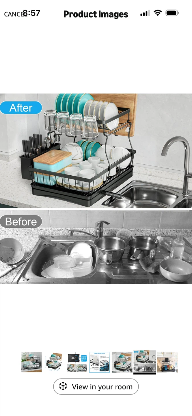 New-Two-tier metal dish drying rack - photo 4