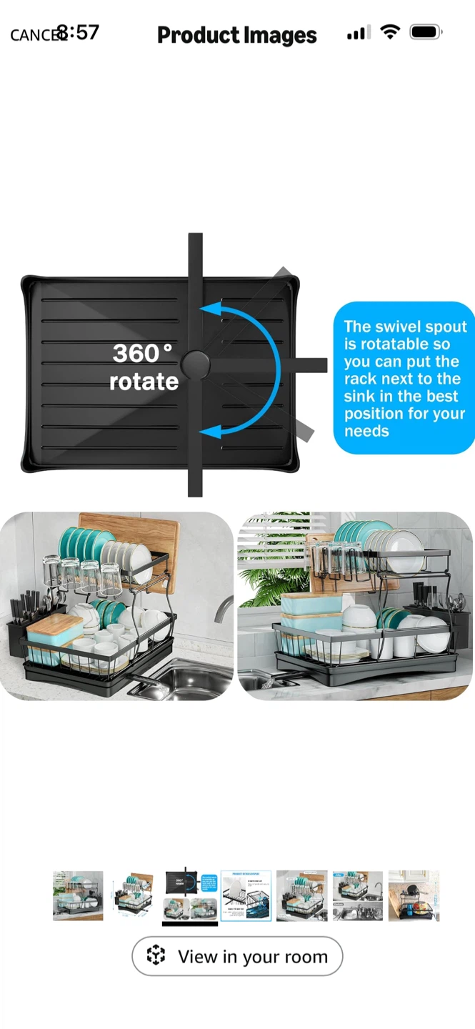 New-Two-tier metal dish drying rack - photo 5