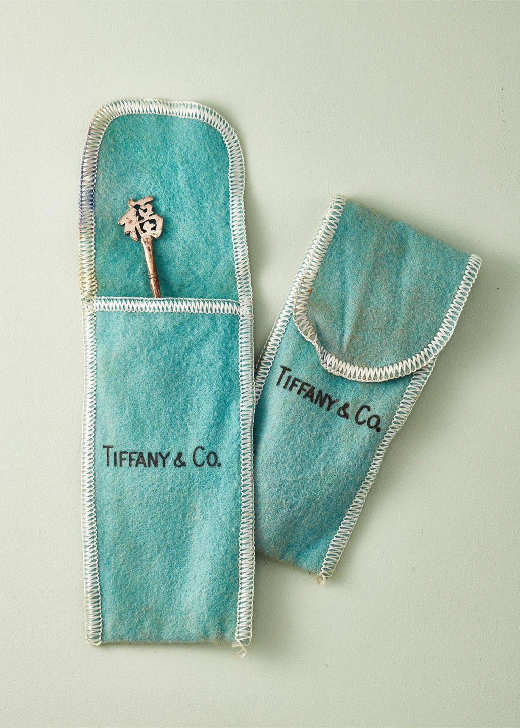 Vintage Tiffany & Co. Sterling Silver Bamboo "Fu" 福 Spoons