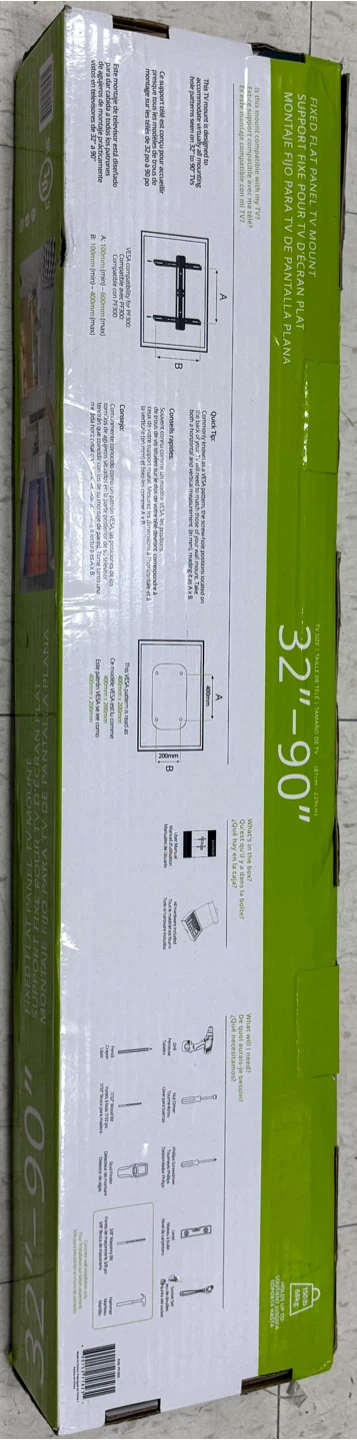 Kanto PF300 Fixed TV Wall Mount for 32”–90” TVs