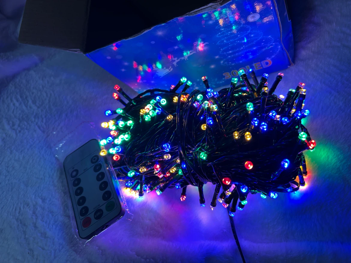 New-300 LED Multi-Colour String Lights with Remote - photo 3