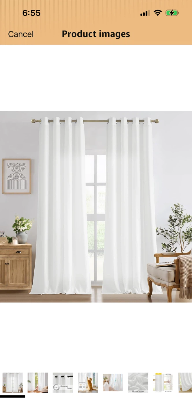 Brand new-White Grommet Curtains