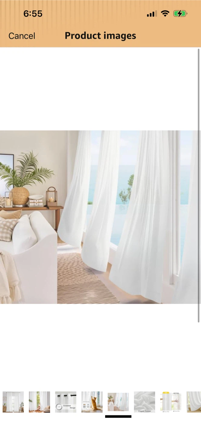 Brand new-White Grommet Curtains - photo 2
