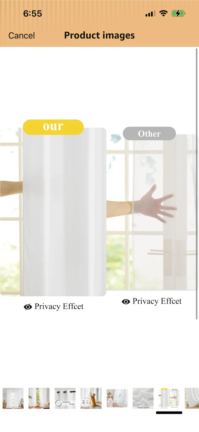 Brand new-White Grommet Curtains - photo 4