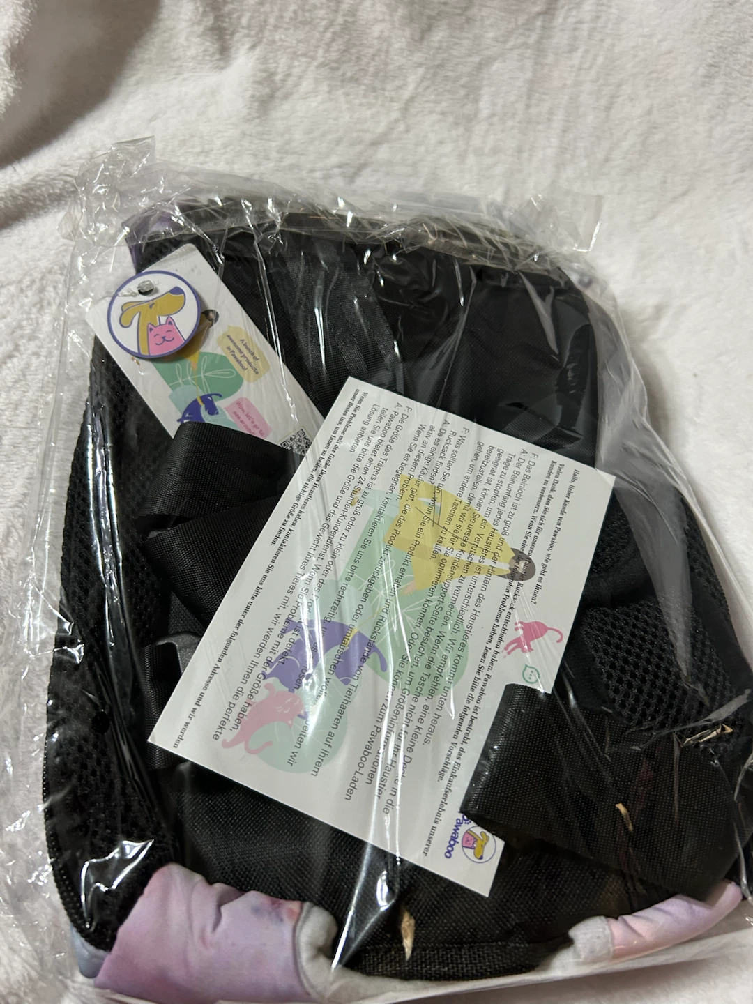 New-Pawaboo Pet Carrier Backpack Purple Marble - photo 3