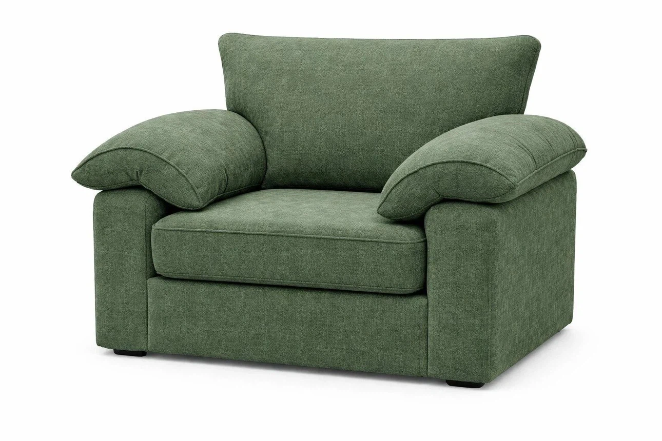 Green Fabric Armchair