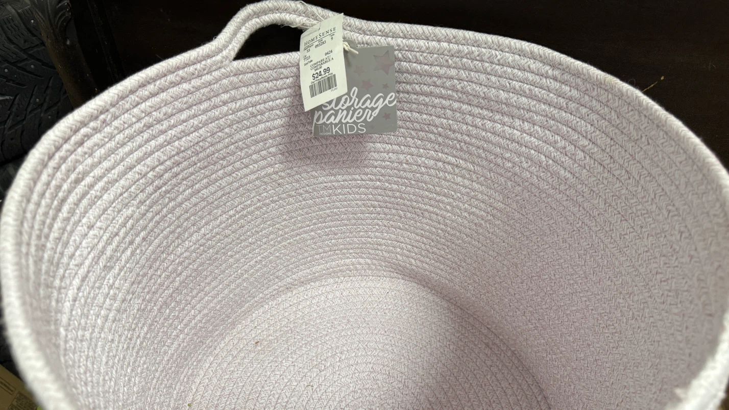 HomeSense Woven Storage Basket newer used - photo 2