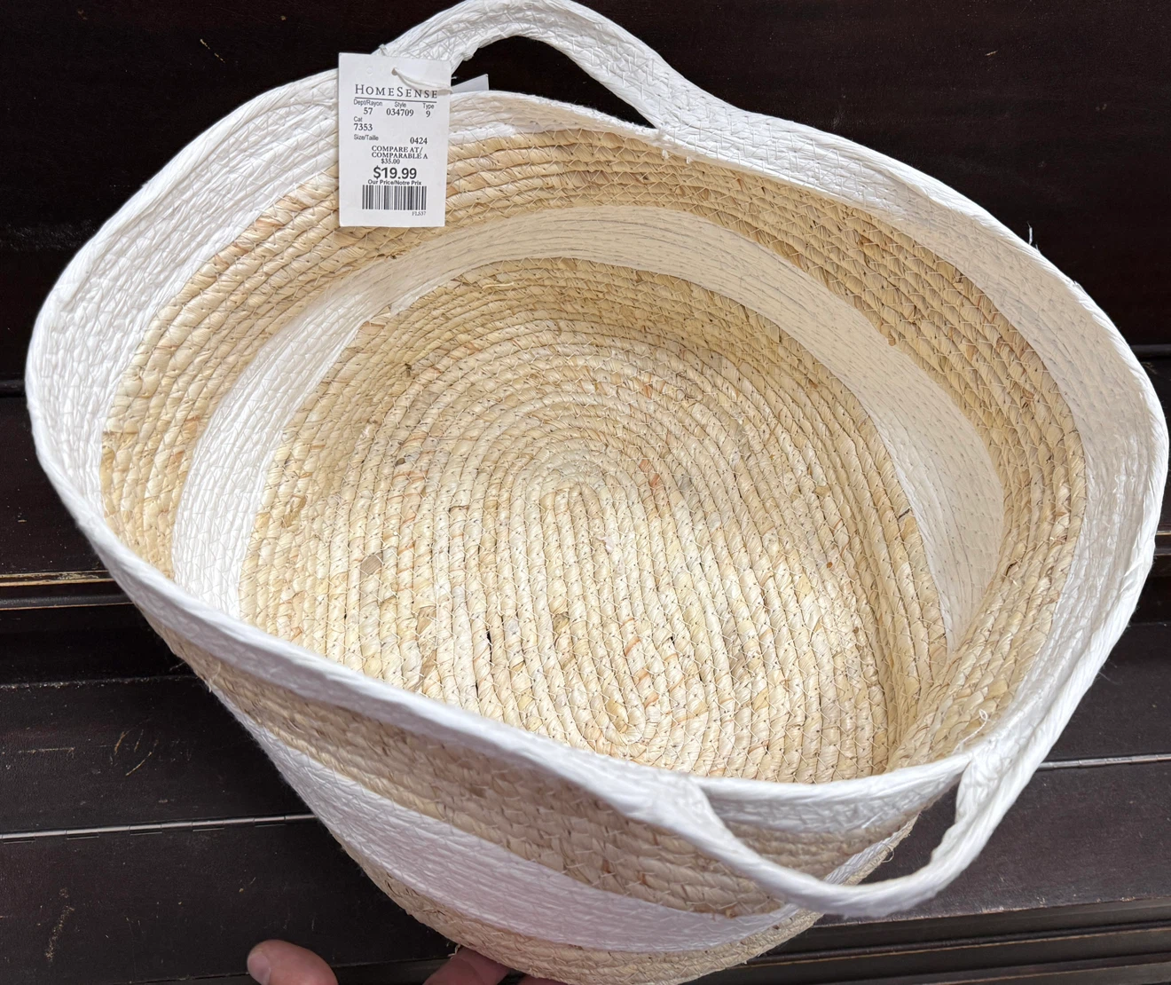 HomeSense Woven Storage Basket new