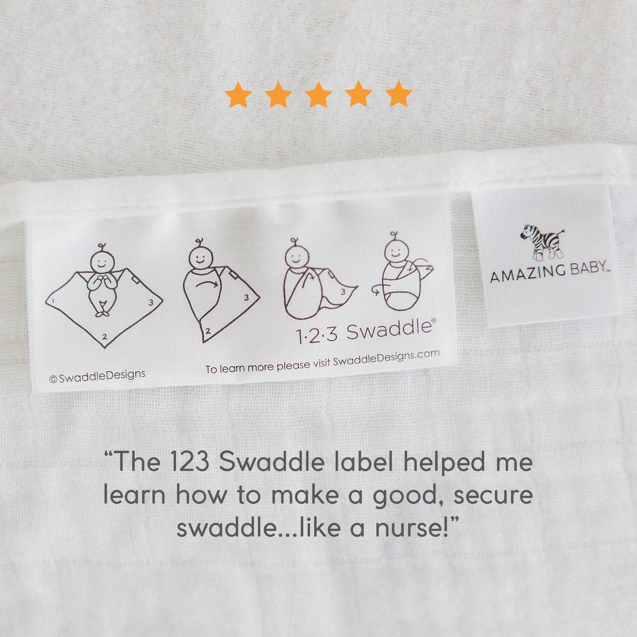 Amazing Baby Newborn Muslin Swaddle