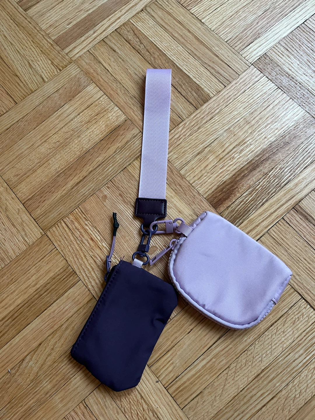 Lavender & Purple 3-Piece Wristlet Wallet Pouch Set NWOT - photo 3