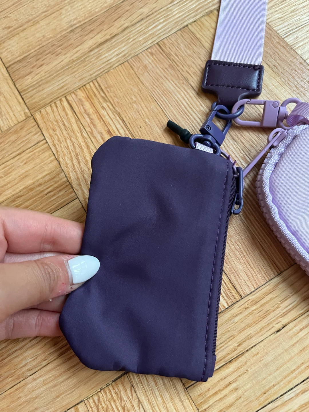 Lavender & Purple 3-Piece Wristlet Wallet Pouch Set NWOT - photo 5