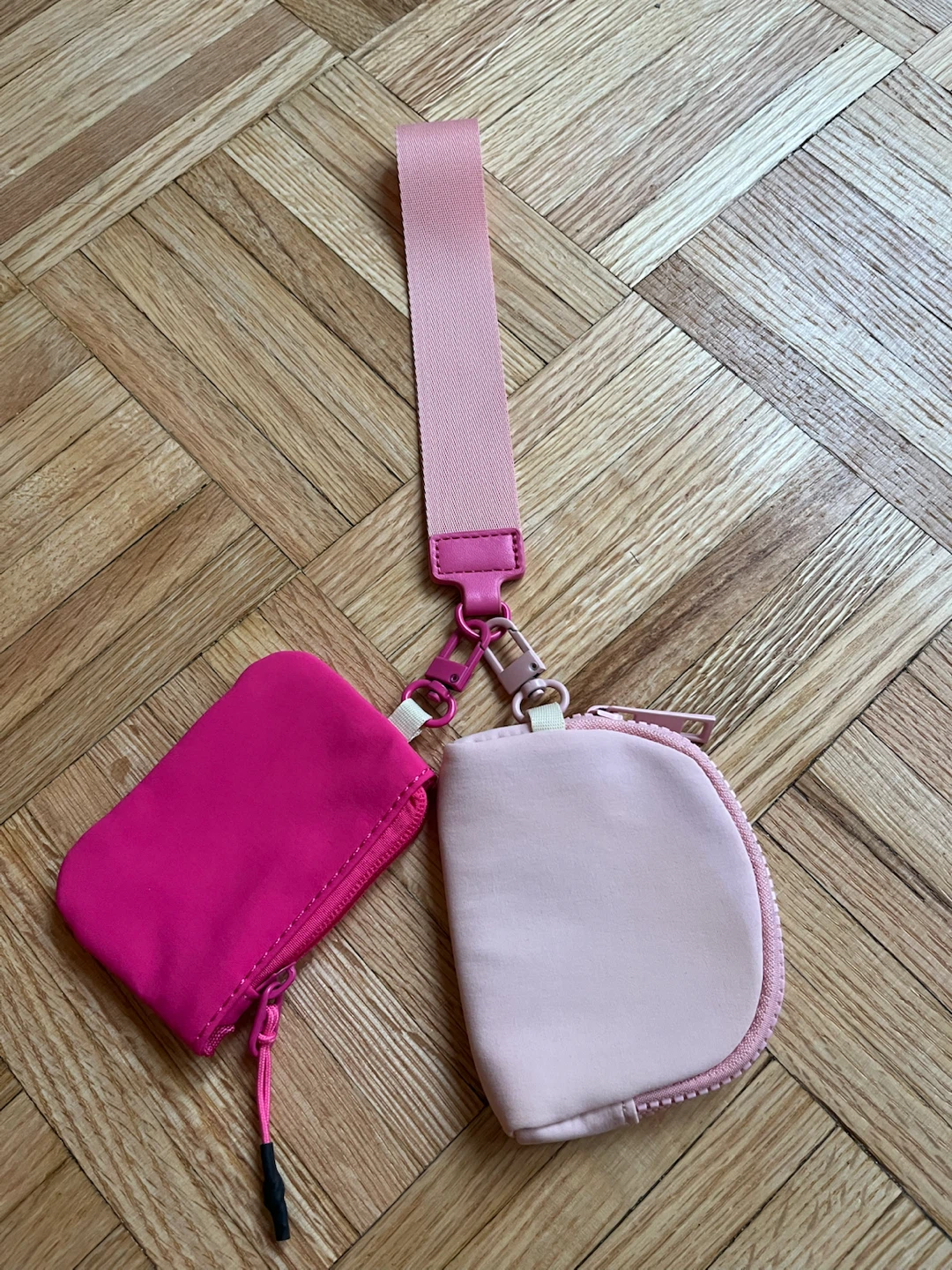 Pink 3-Piece Dual Pouch Wristlet Wallet Set – Brand New - photo 3