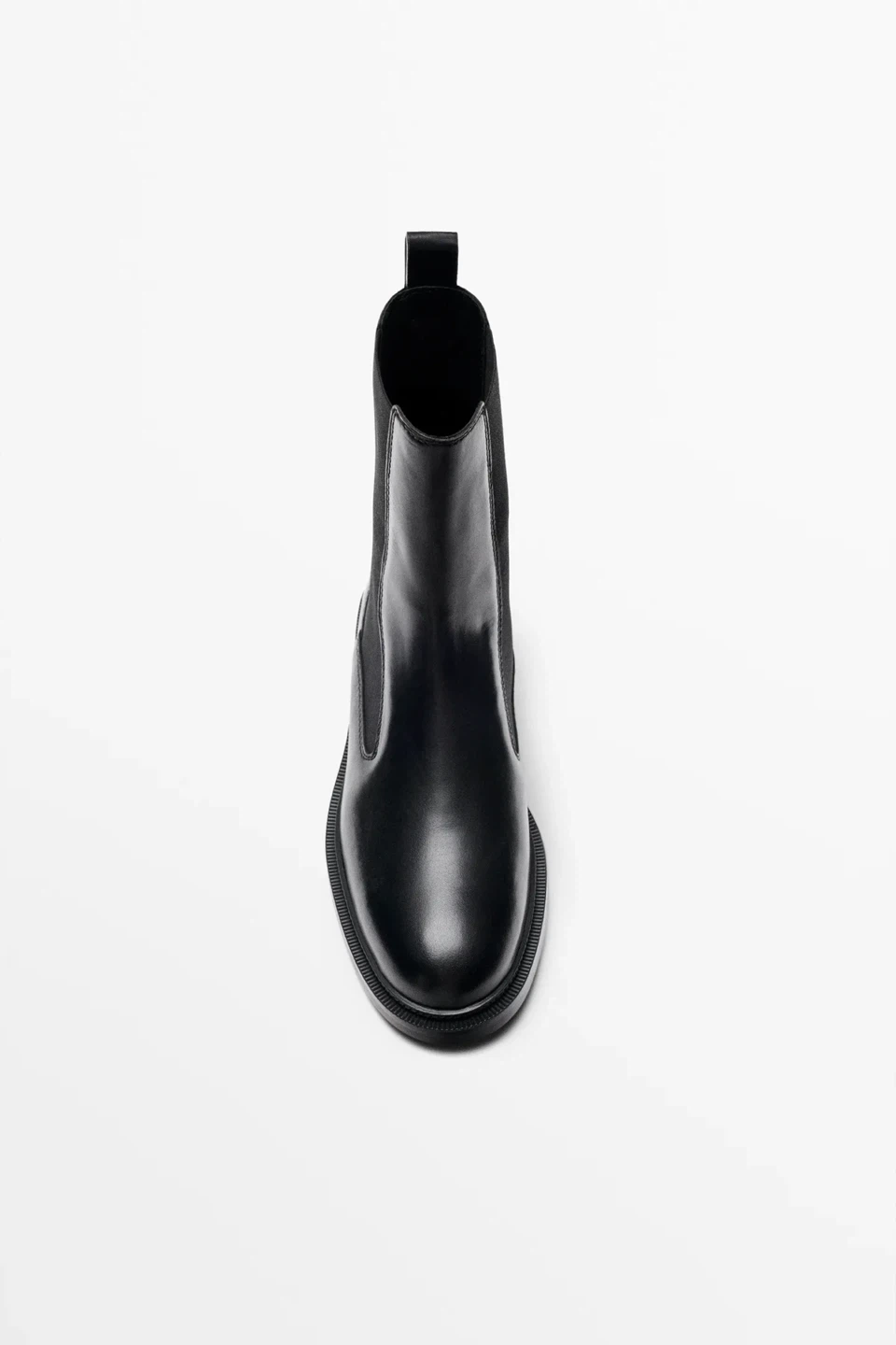 Massimo Dutti Leather Ankle Boots - Black, Size 38 - photo 3