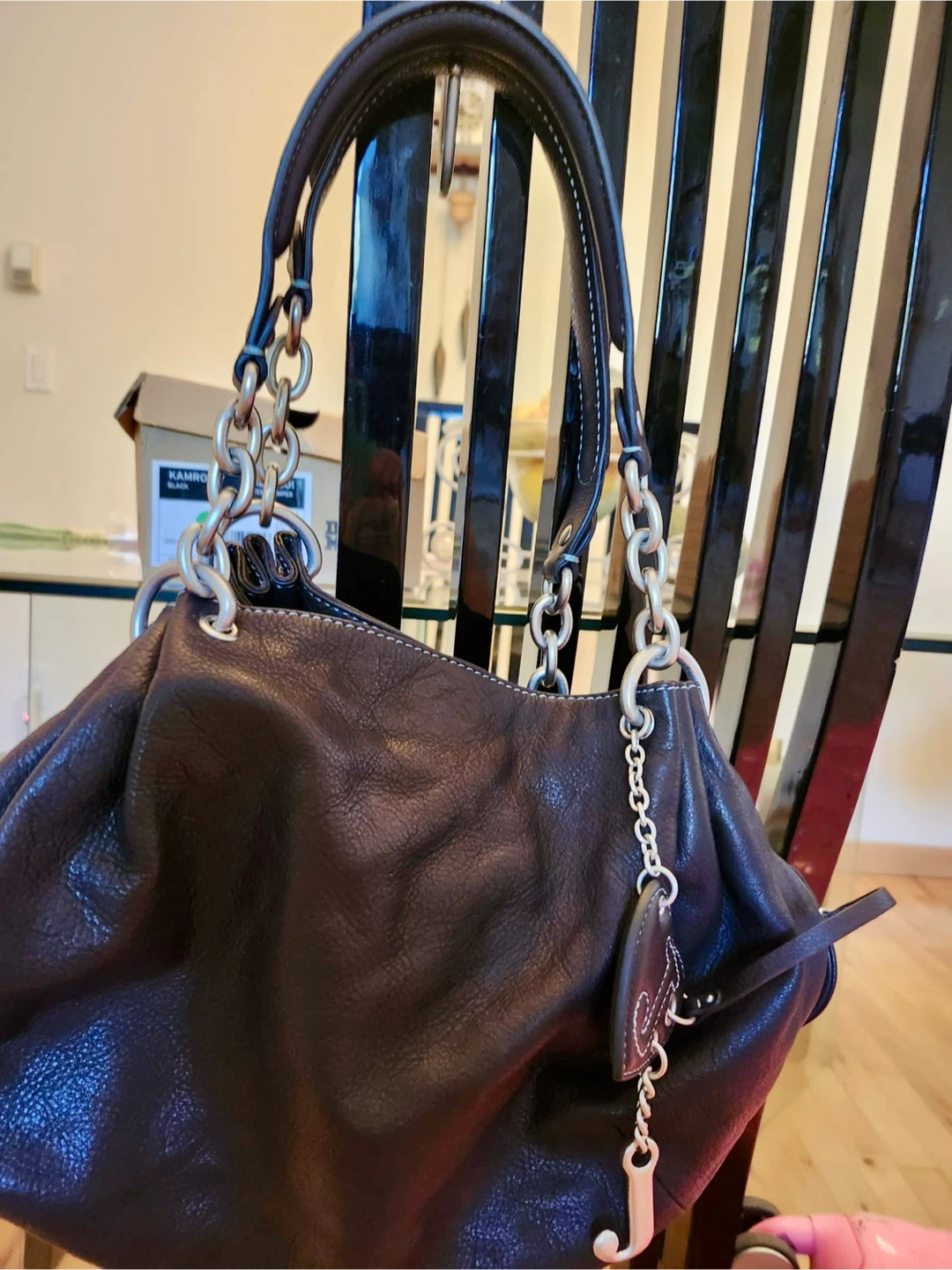 Juicy Couture Black Leather Shoulder Bag