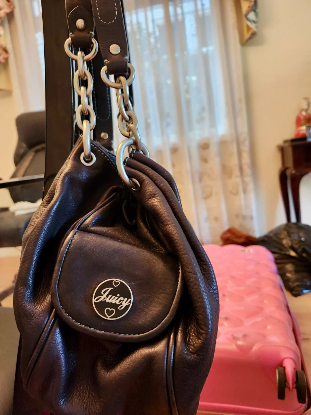 Juicy Couture Black Leather Shoulder Bag - photo 2