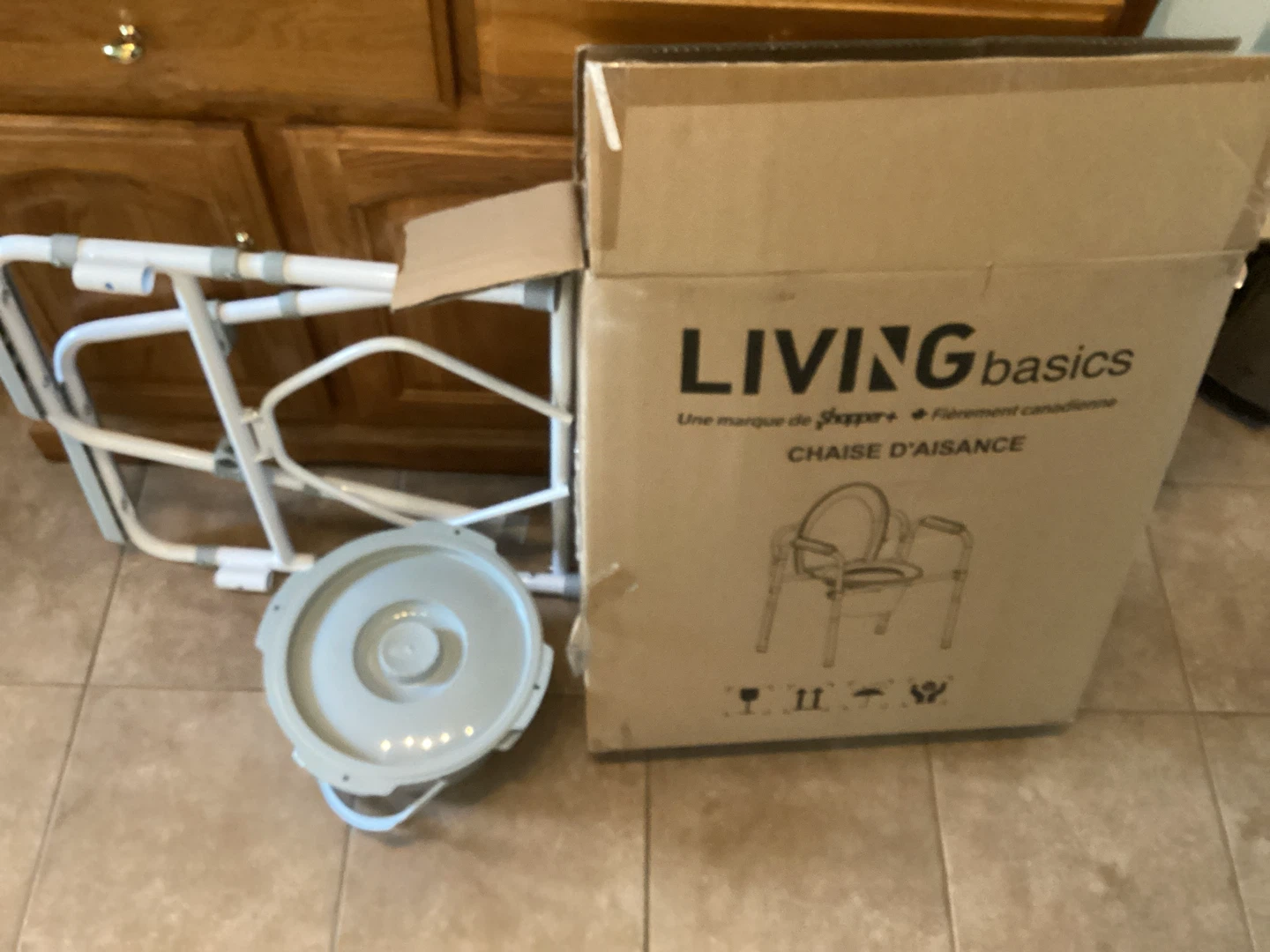 New Commode Chair - height adjustable in original box - photo 3