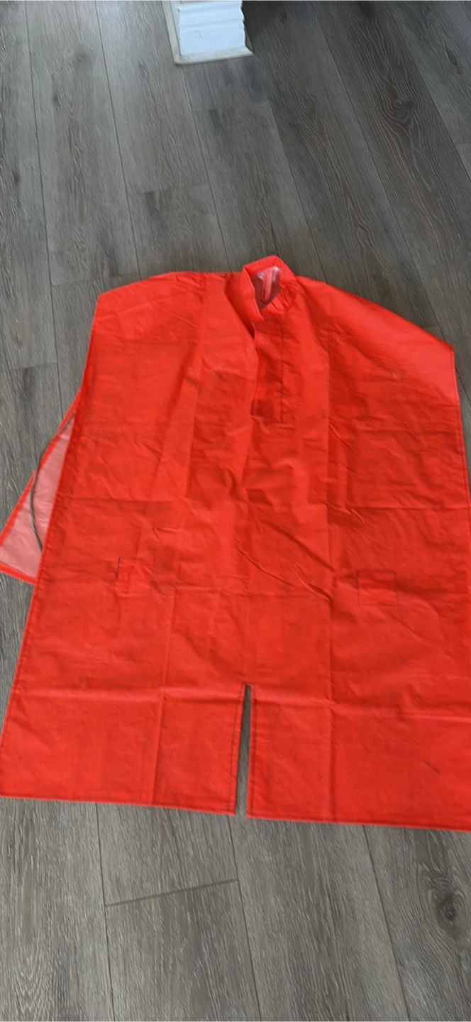 Bright Orange Safety Poncho - photo 2