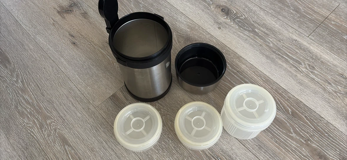 Stainless Steel Food Thermos with Containers - photo 4