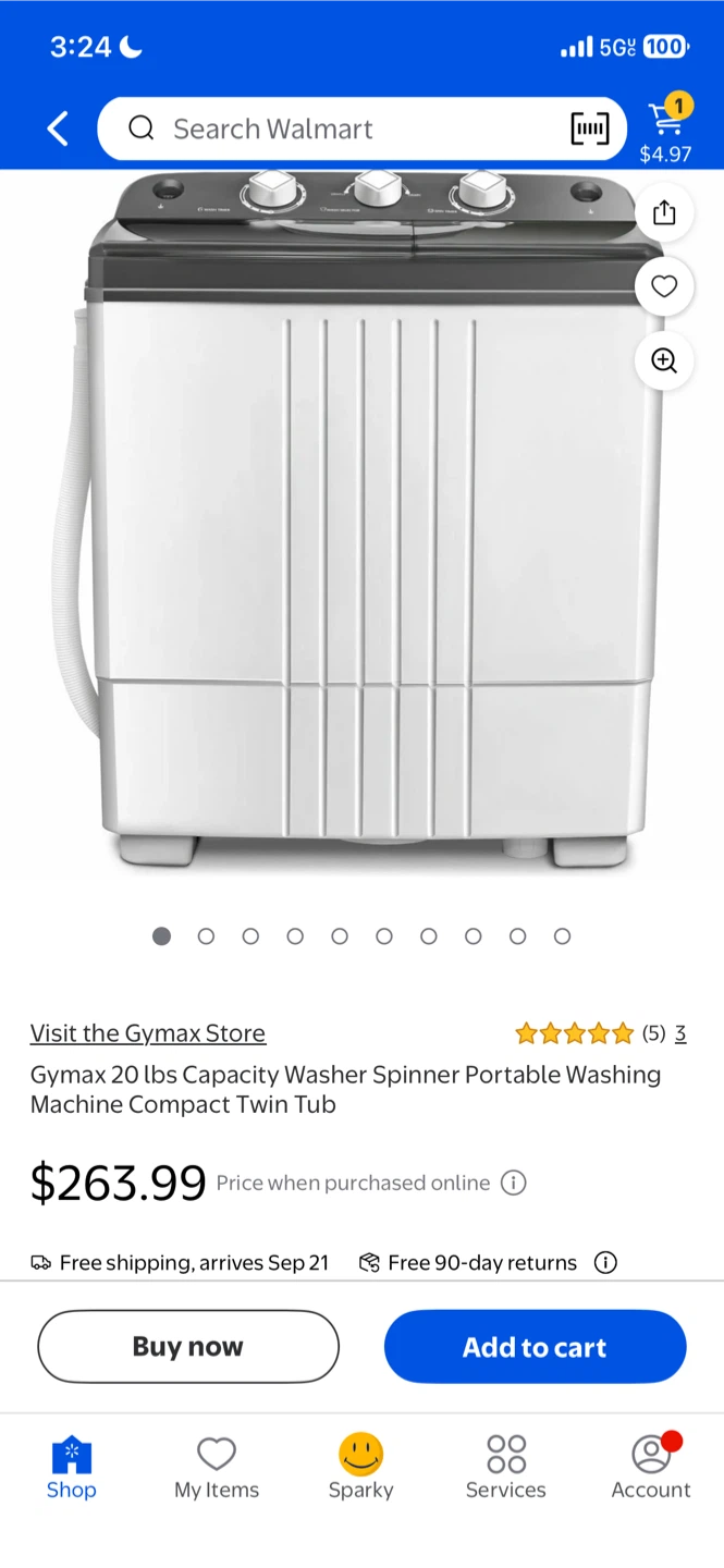 $180 OBO Portable Twin Tub Washing Machine