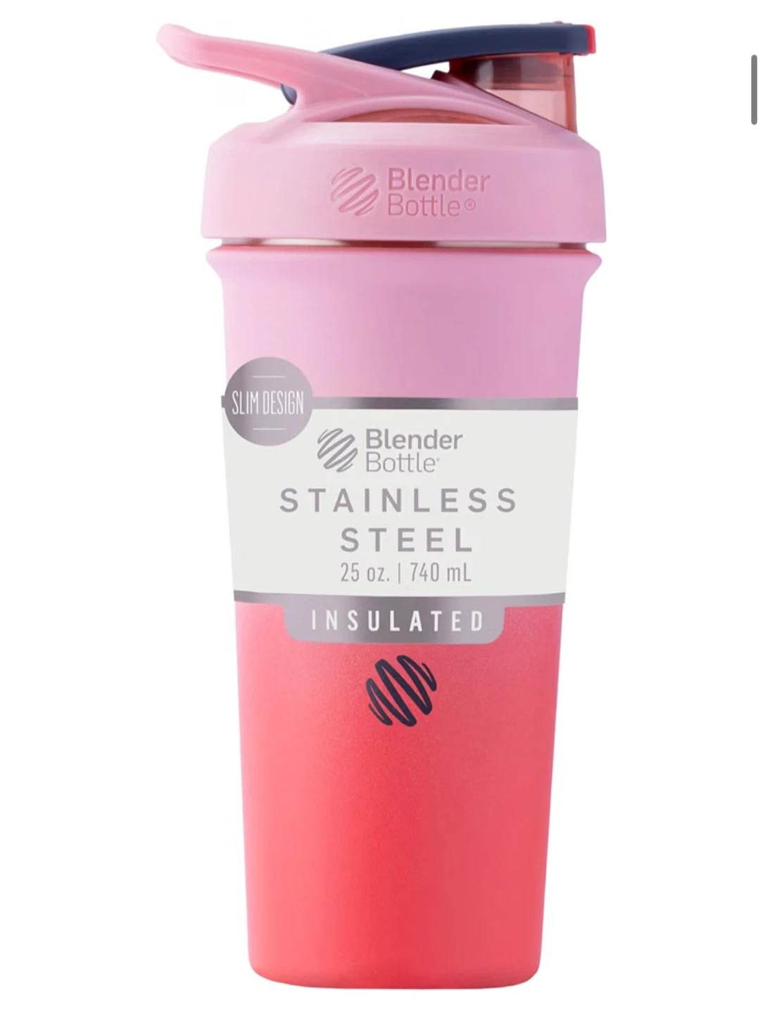 BlenderBottle 25 oz Insulated Slim Shaker