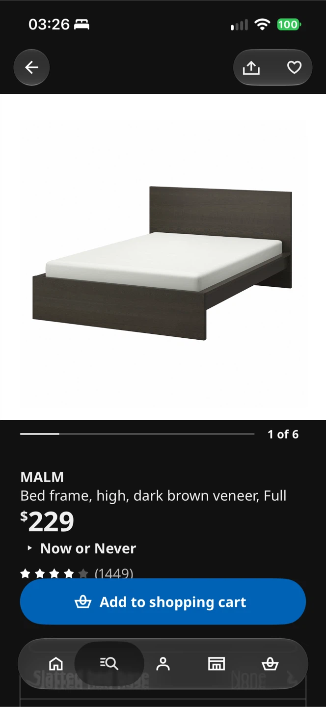 Double Ikea malm bed frame with foam mattress - photo 2