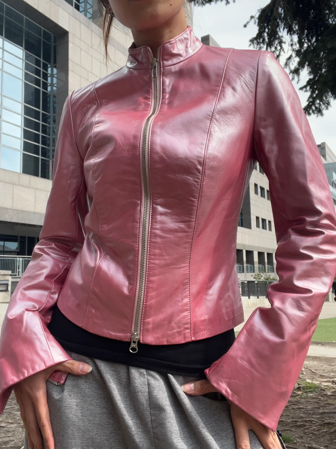 Vintage Danier Pink Leather Jacket