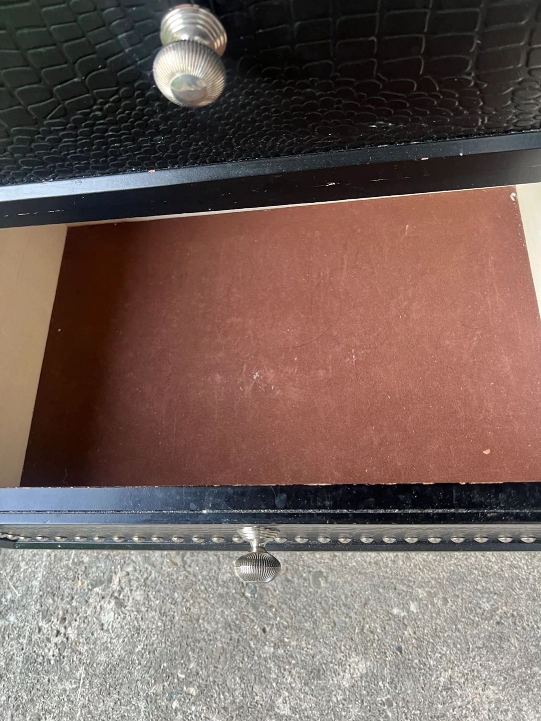 Black Nightstand with Two Drawers - photo 5