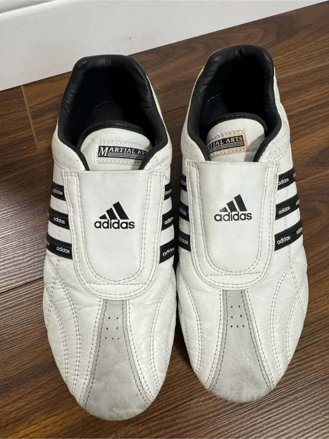 Adidas Martial Arts Shoes White/Black Size 8.5