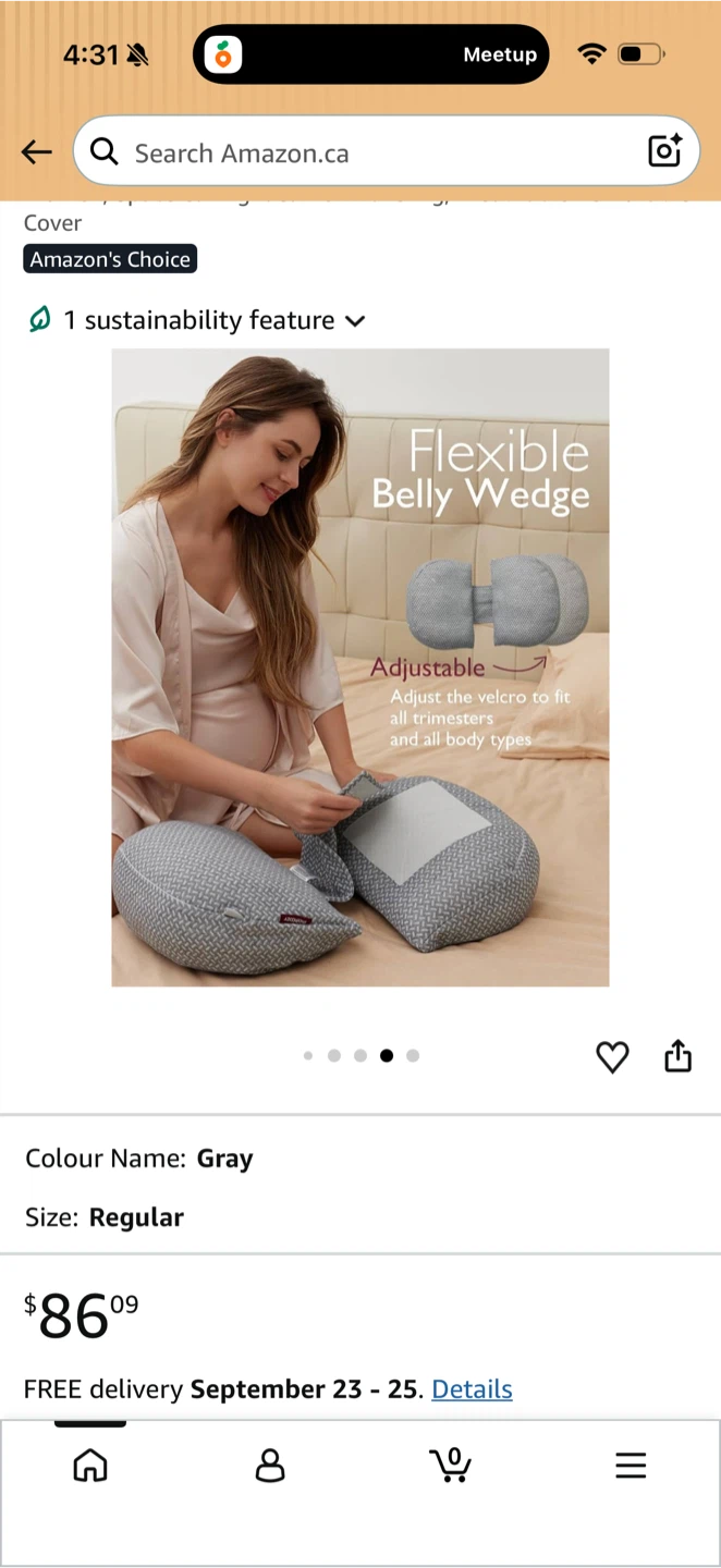 Momcozy W-Shaped Portable Pregnancy Pillow - photo 4