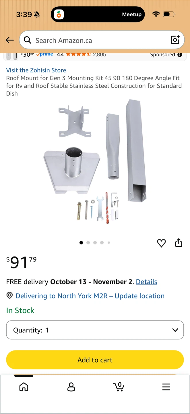 Zohisin Roof Mount Kit for Gen 3