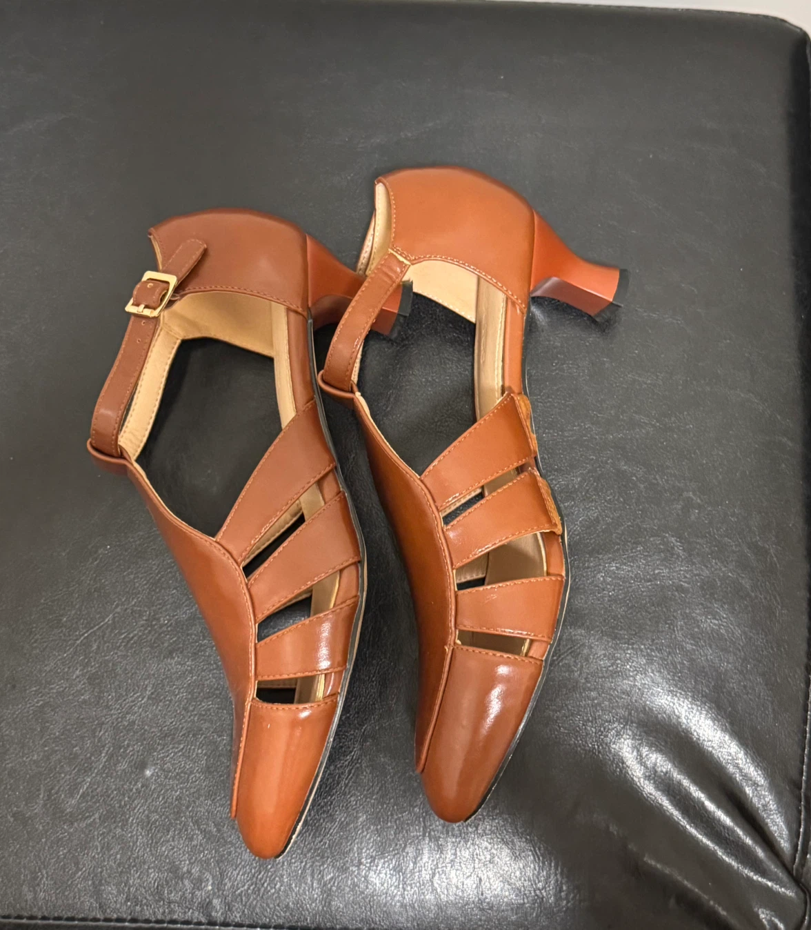 Coutgo Womens Dress Shoes Vintage Cutout Pumps - photo 5