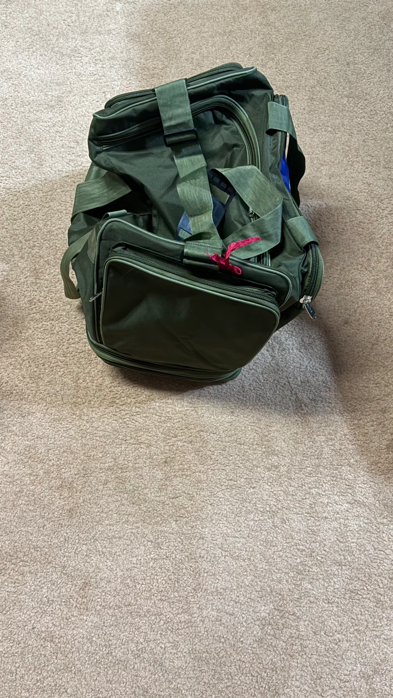 Olive Green Rolling Duffel Bag