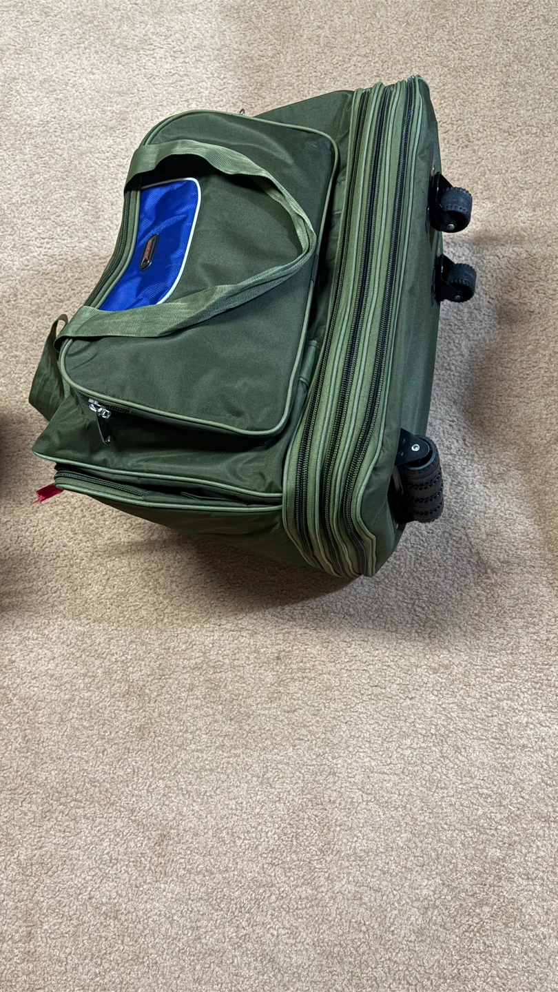 Olive Green Rolling Duffel Bag - photo 4