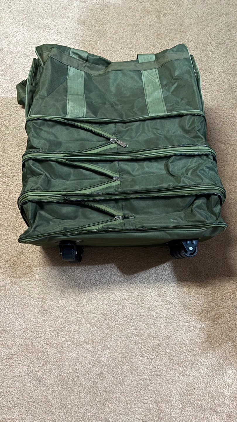 Olive Green Rolling Duffel Bag - photo 5