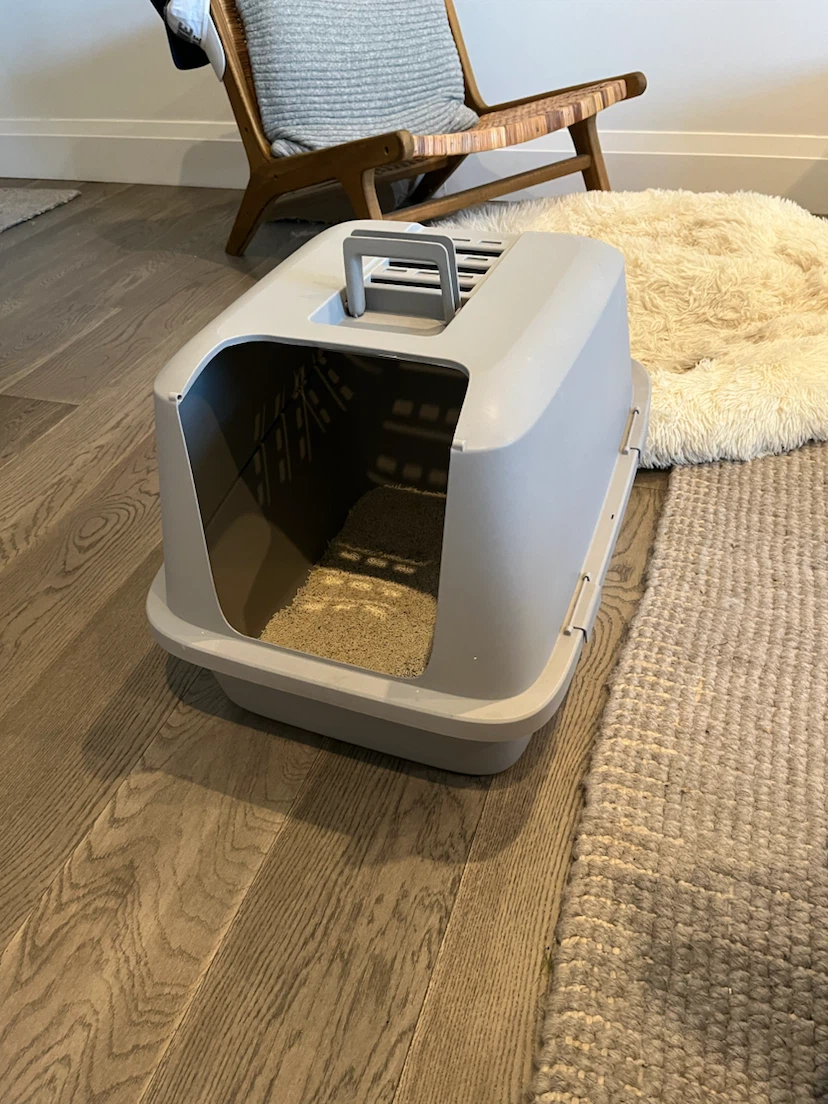 Free! Grey Enclosed Cat Litter Box - photo 4