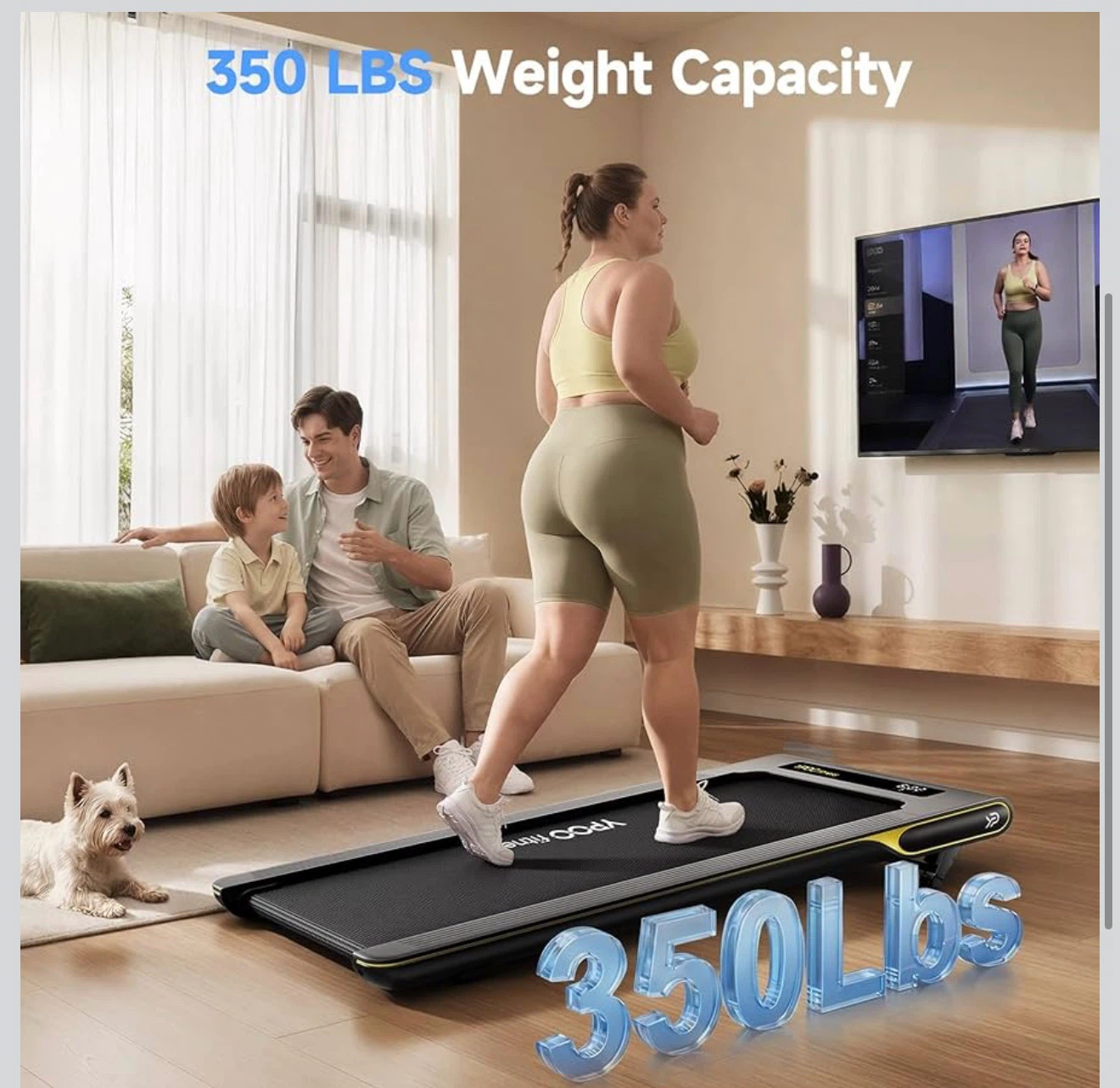 YPOO 3-in-1 Ultra Slim Walking Pad Treadmill - photo 3