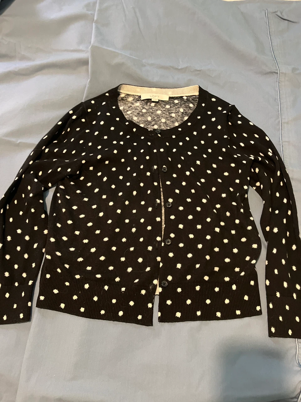 LOFT Polka Dot Cardigan