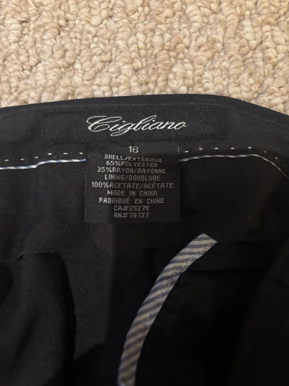 Cigliano Men's Black Suit - Size 16 - photo 2