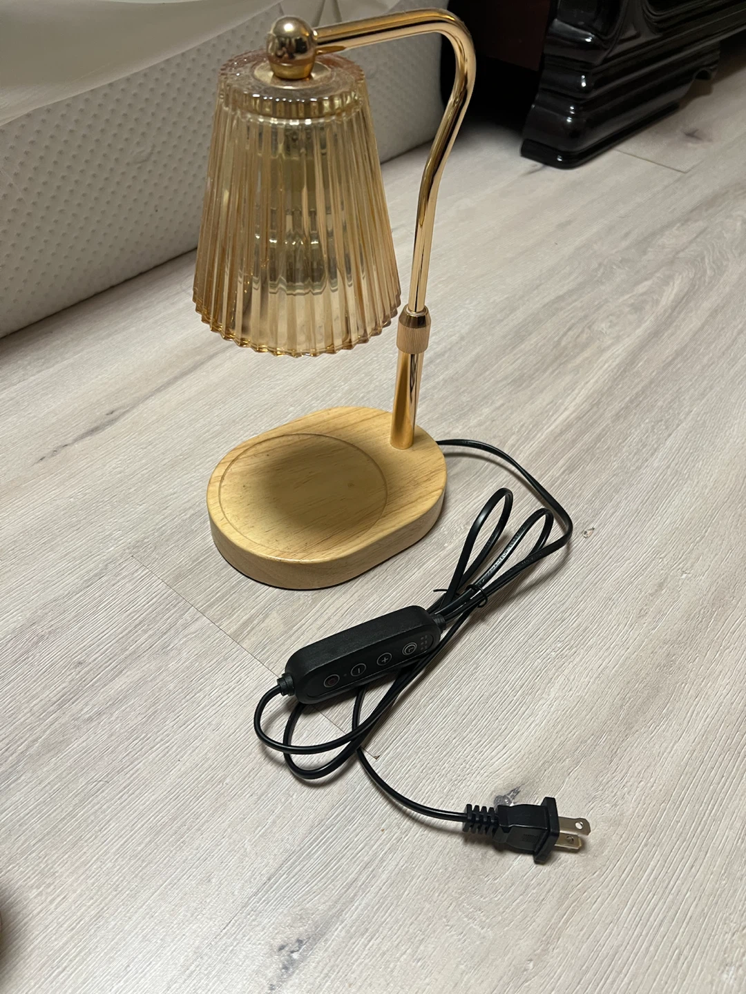 Amber Glass Candle Warmer Lamp