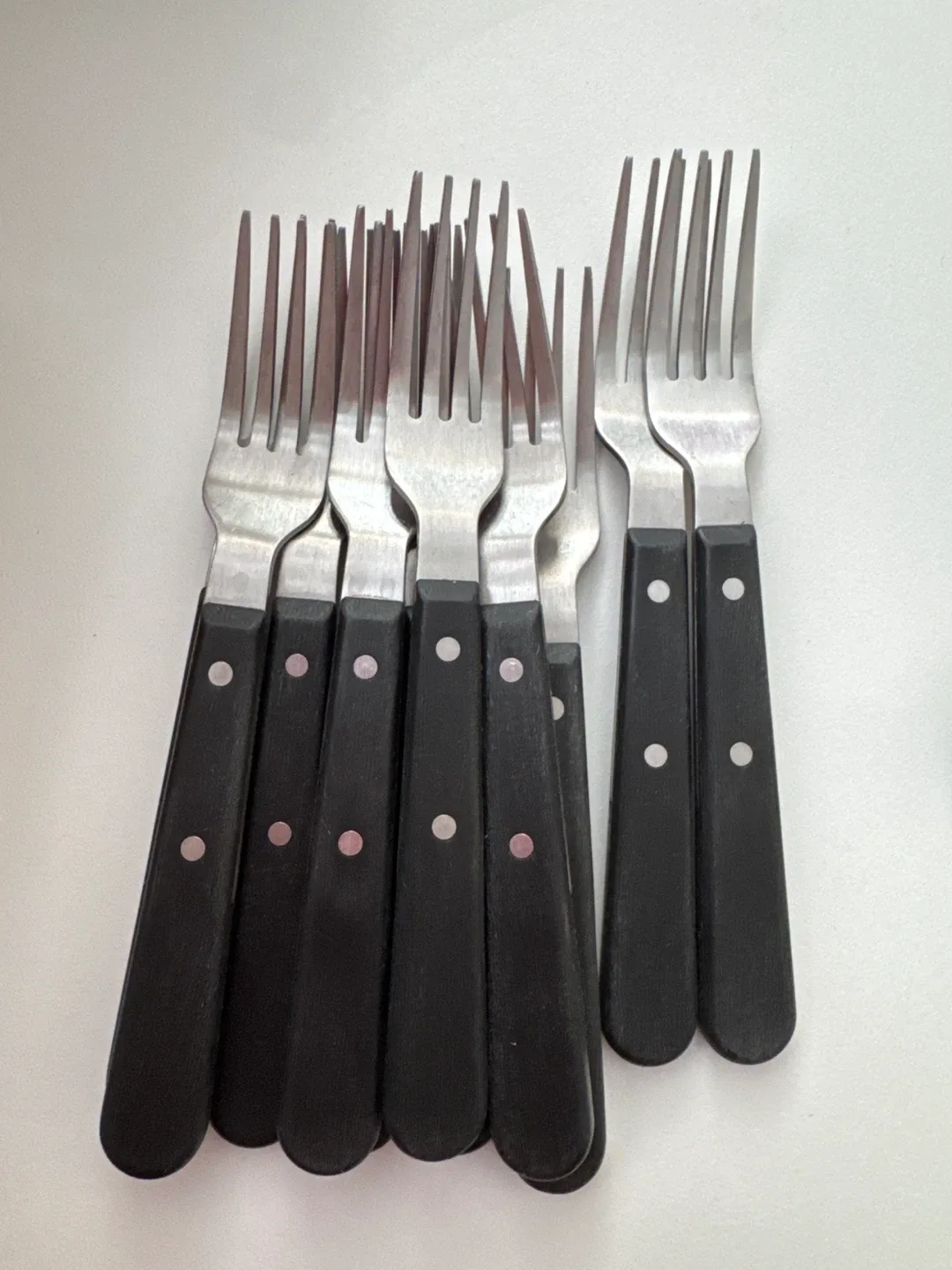Assorted Stainless Steel Cutlery with Black Handles