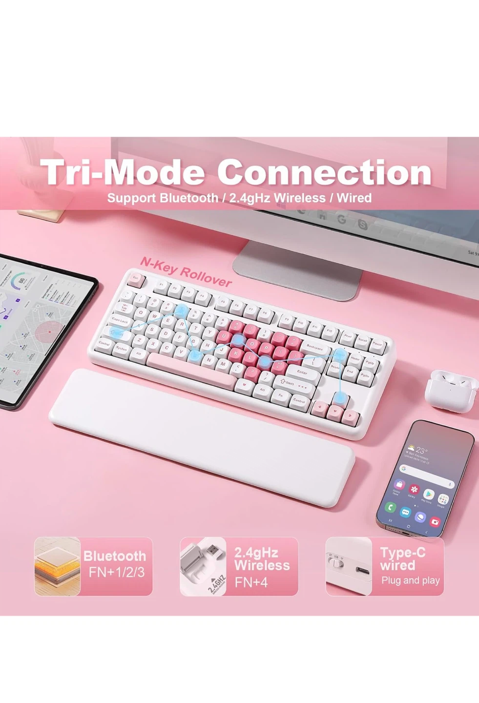 Yunzii B87 Wireless Mechanical Keyboard - photo 3