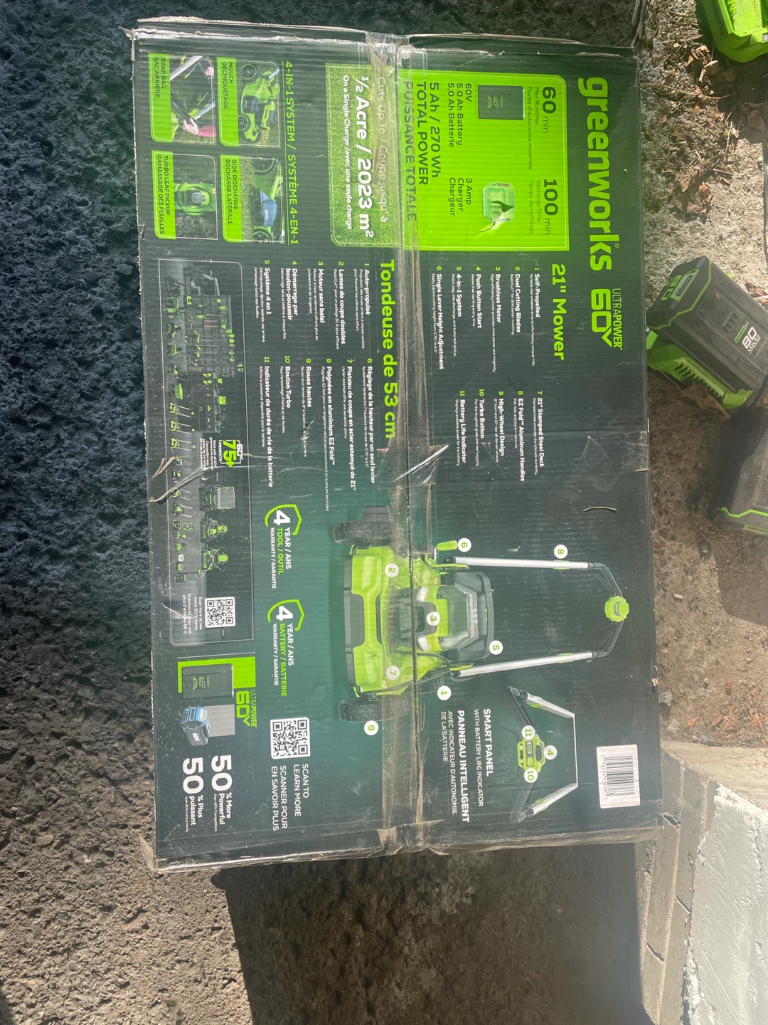 Greenworks 60V UltraPower 21" Self-Propelled Mower - photo 2