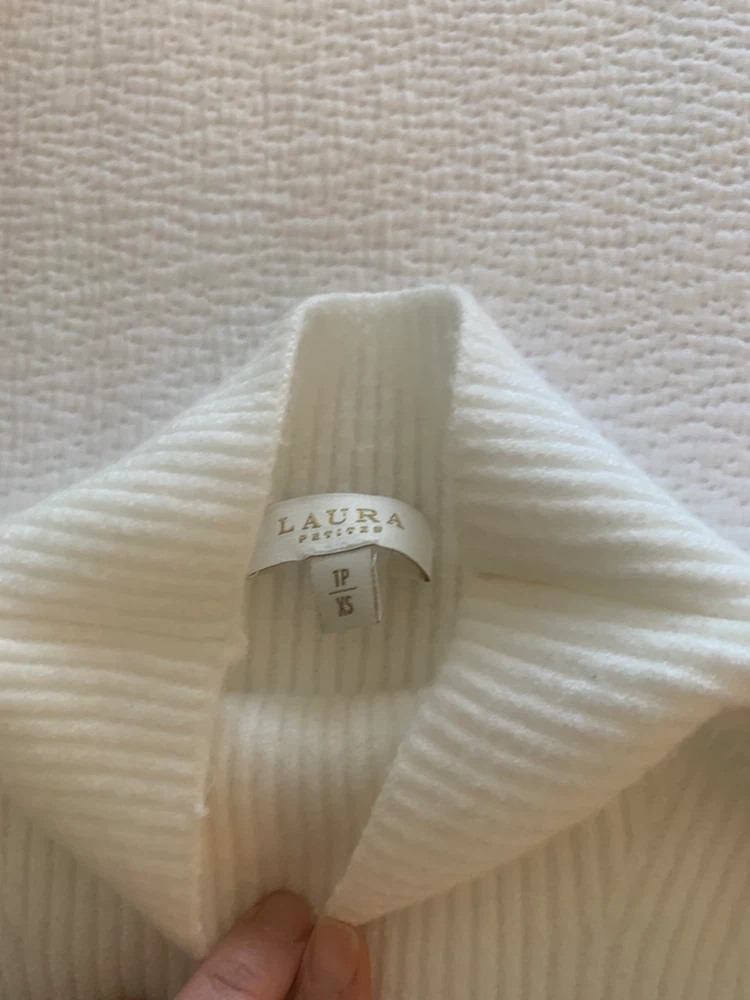 Laura Petites White Ribbed Mock Neck Sweater - photo 3