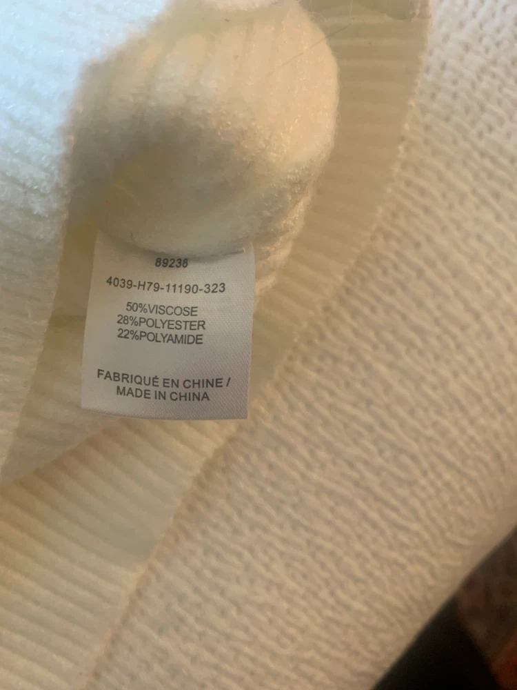 Laura Petites White Ribbed Mock Neck Sweater - photo 4