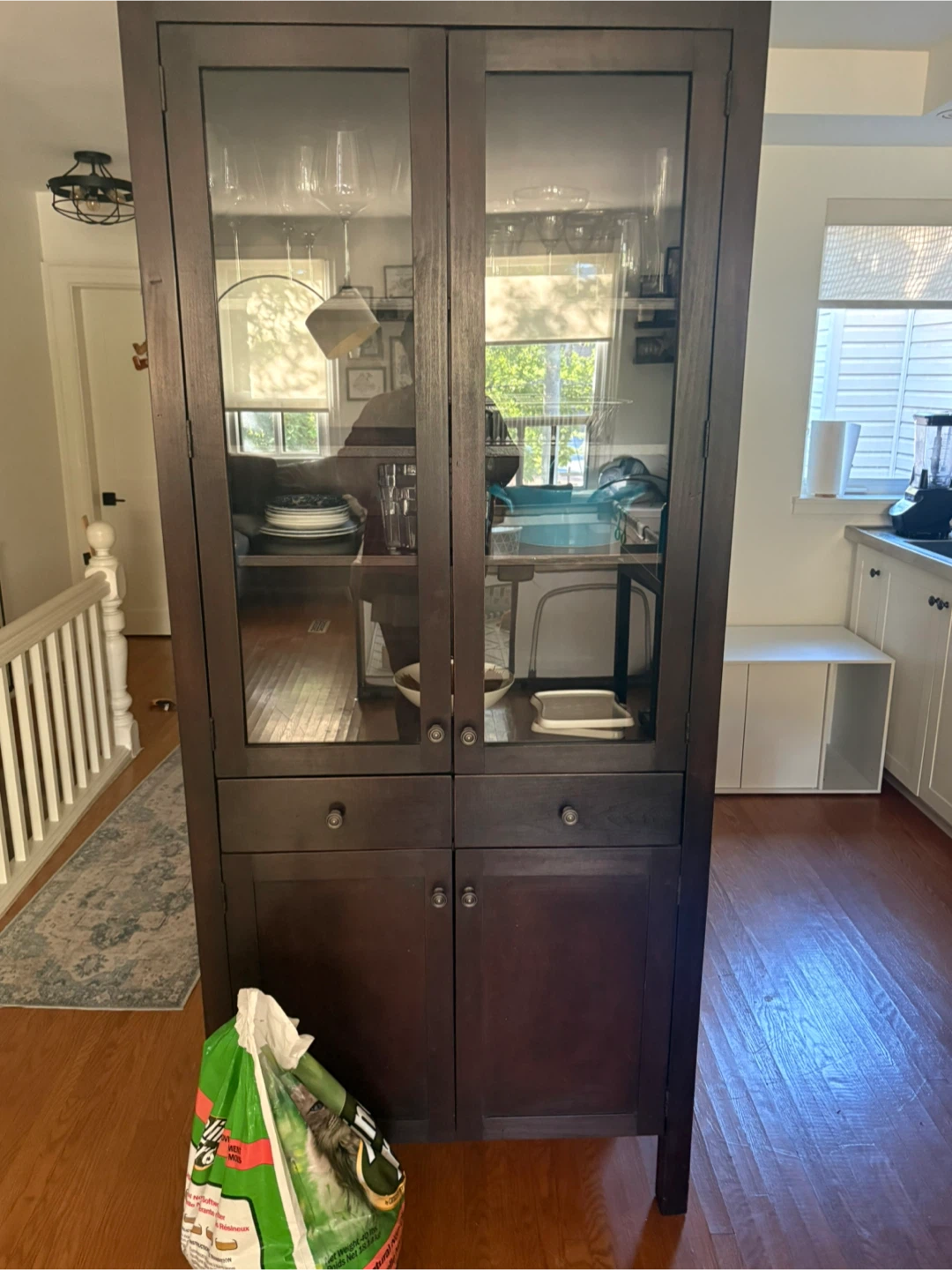 Dark Wood China Cabinet