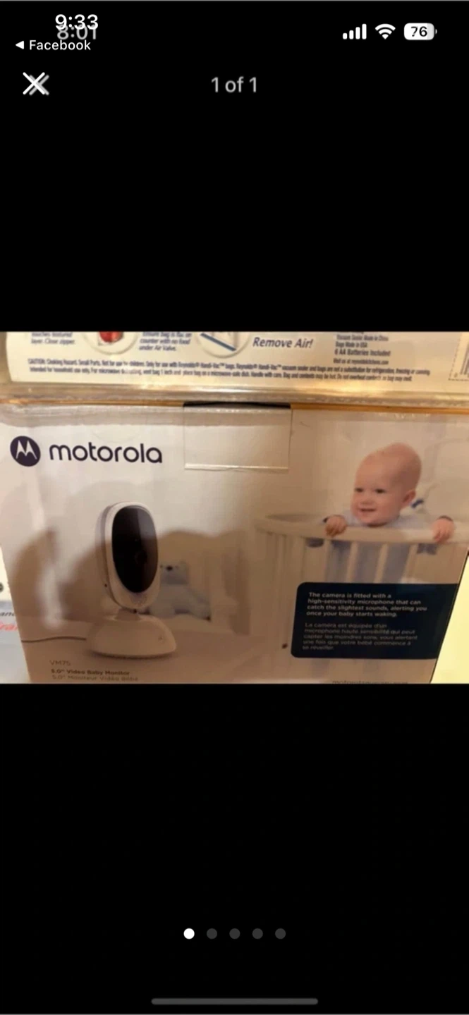 Motorola VM75 5.0 inch Video Baby Monitor