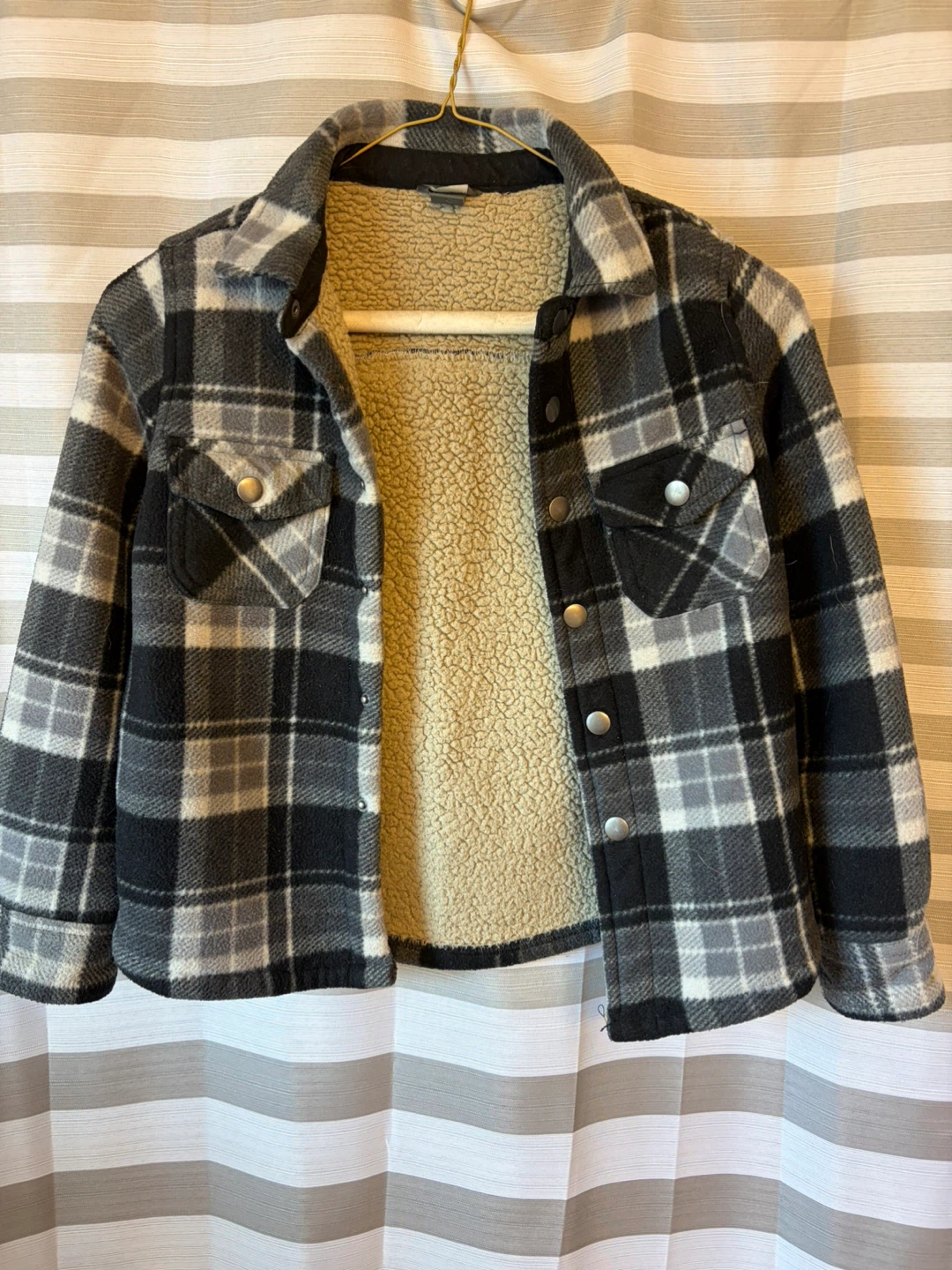 Eddie Bauer Kids Plaid Fleece Shirt Jacket