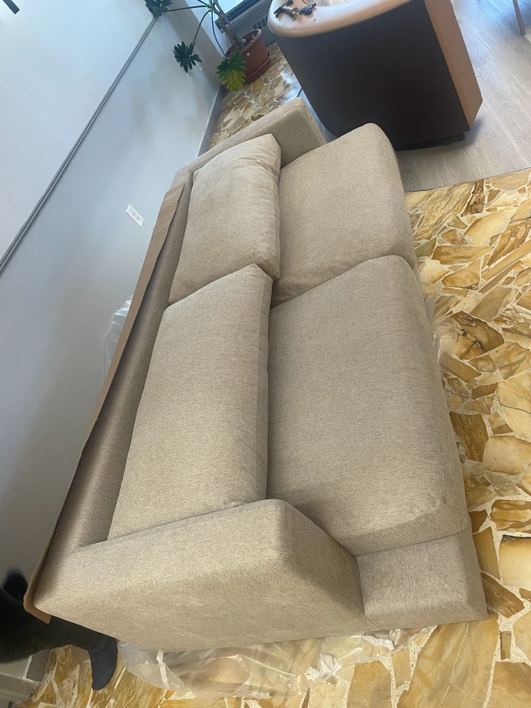 Upholstered Sleeper Sofa (three seater / deep seat)